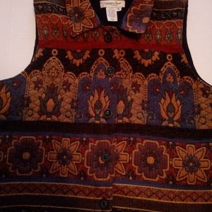 Quilted Coldwater Creek Zip Up Vest